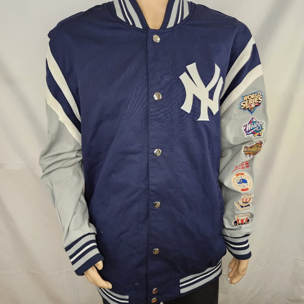 NY Yankees 27 x World Series Champs Genuine Merch 2XL XXL MLB Jacket Patches New